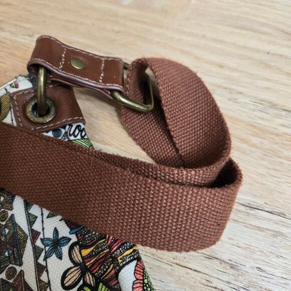 Sakroots Artistic Owl Crossbody Purse Embroidered Strap Boho - Picture 8 of 16